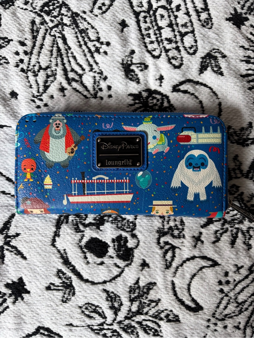 Loungefly x Disney Parks Blue Zip-Around Wallet
